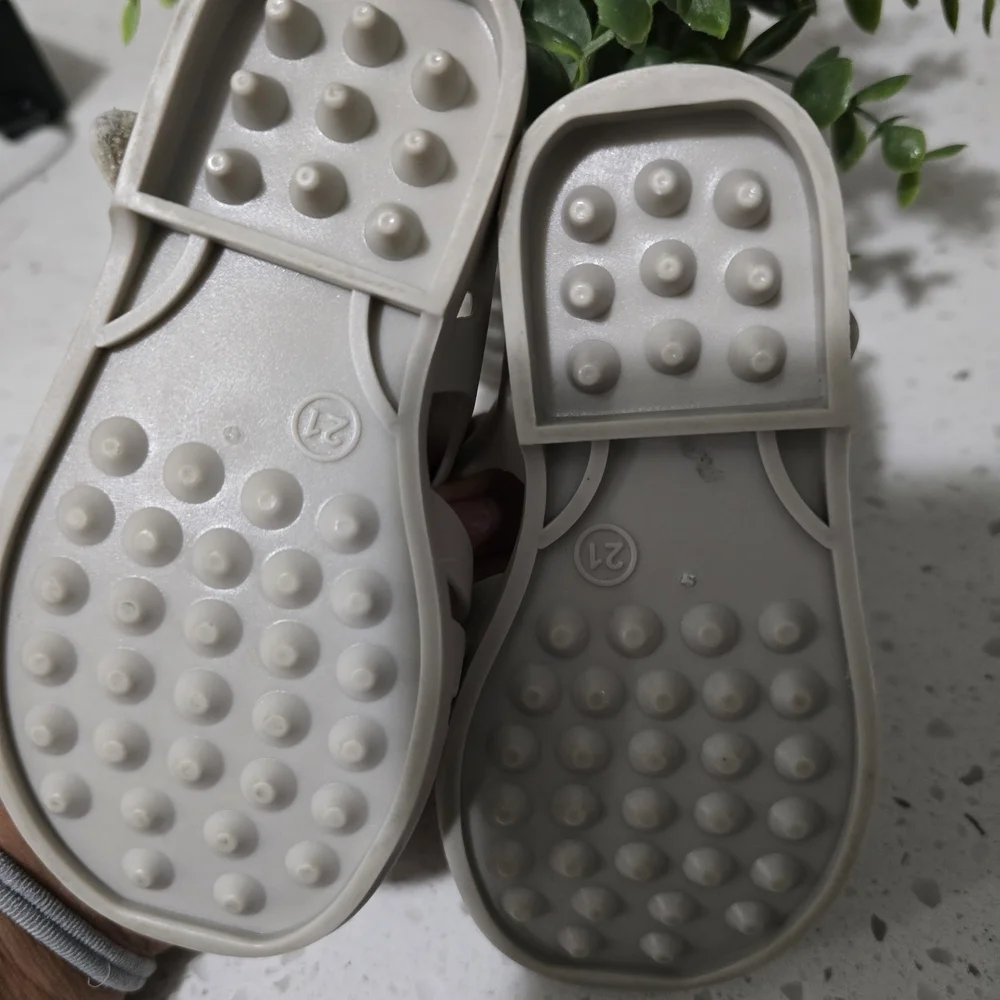 Kids Beige Woven Sandals